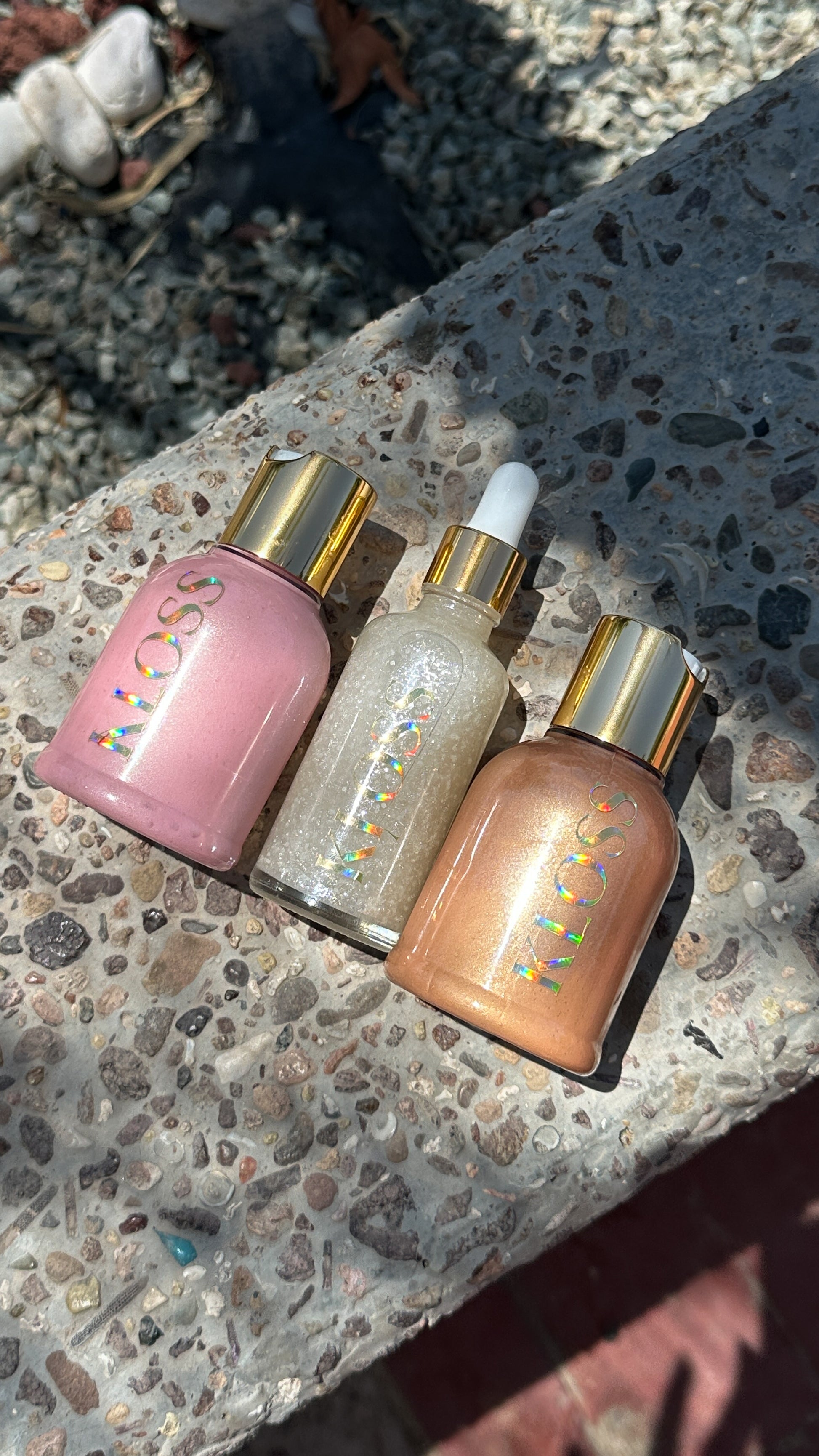 GOLDEN SKIN + GLOWY GIRL + GOTERO SHIMMER + KLOSS BAG